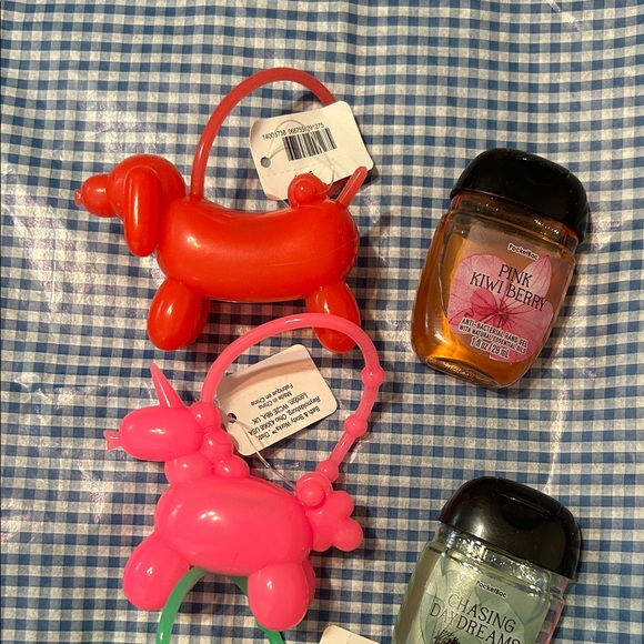 Bath & Body Works Hand Sanitizer Holders and Gels - Red, Pink, Green - Picture 2 of 3